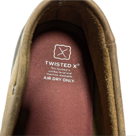 Twisted X Boat Shoe Driving Moccasins GUC $120 Size 9M S3064 - Picture 9 of 11